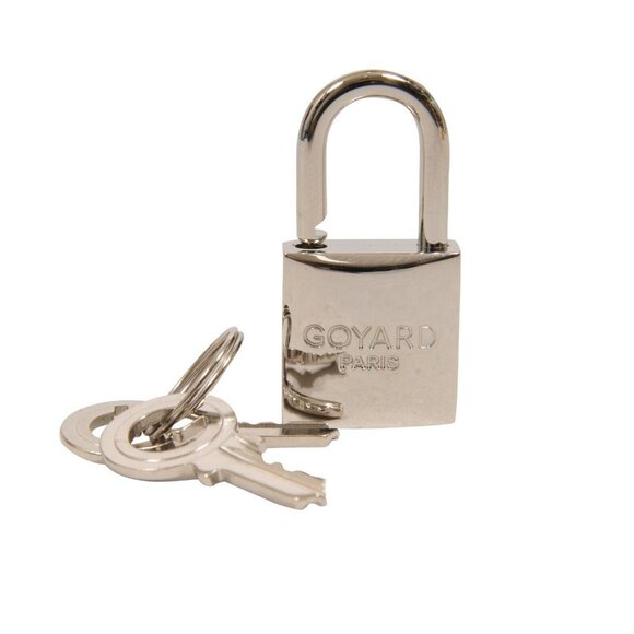 Goyard Silver Luggage Travel Key Lock Set Duffle Bag Purse Briefcase Trunk Clasp - Picture 1 of 9